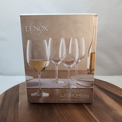 Lenox European Wine Glasses 21oz Set of 4 Crystalline Stemware Czech Republic