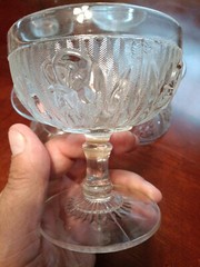 Iris & Herringbone Stemmed Serbert Glass Set#2