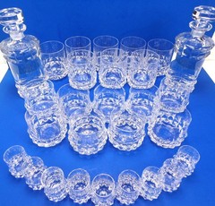 Duncan Miller Canterbury Set EIGHT FLAT TUMBLERS Wine Whiskey Juice Glass 4.5″