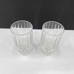 Mikasa Park Lane Cut Crystal 10 oz Highball Tumblers Glasses 5 5/8» Lot of 2