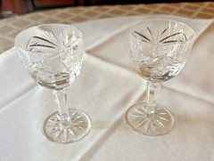 Vintage Gorham Crystal Cordials Glasses, Set of 2, Old Rosewood Pattern,3 3/4″ T