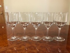 Baccarat – Capri Optic- Crystal Claret Wine Water Goblets