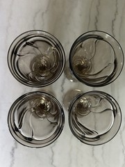 Nice! Set Of 4 Noritake SWEET SWIRL Tawny Brown Iced Tea Water Goblets 7 3/8”
