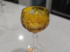 Set of 6 Nachtmann Traube Cut to Clear Cordial Glasses Sherry Wine Hock 4 5/8″