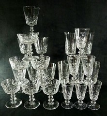 Vintage 1930s Or 1940s Hawkes Mystic Crystal Set Ice Tea Water Juice Sherbet EXC