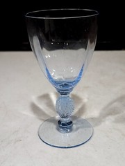 1- Cambridge Glass Aurora Moonlight Blue 5 1/8″ WINE GLASS #1066
