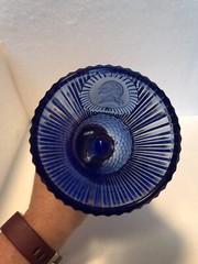 Vintage Cobalt Blue Avon Fostoria Presidential Glass Goblet George Washington