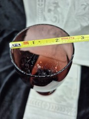 Vintage Libbey Black Amethyst Wine Water Glass Goblet Stemware 7″ replacement