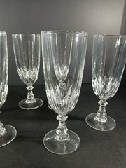 TIFFIN FRANCISCAN Carlyle ? Cut Crystal, 6in Wine Goblets Set 6 PERFECT