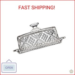 Godinger Butter Dish, Glass Butter Dish With Lid, Butter Holder – Dublin Crystal