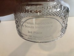 Golf Ball Trophy «Tom Flores Aerospace Boy Scouts Invitational» Crystal Trophy