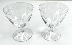 VTG Stonegate Bavarian Countess Crystal Wine Glasses MCM Blown Glass. Set of 2