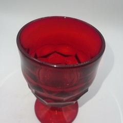 Viking Georgian Honeycomb Ruby 6.25” Goblet Glass