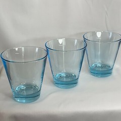 Set of 3 LEONARDO Sky Blue 8 Ounce Old Fashioned / Rocks Glasses