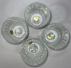 Princess House Crystal Glasses Etched #998 Floral 24% Lead