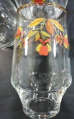 VTG Hall Autumn Leaf gold trimmed tumblers (set of 6) VGC