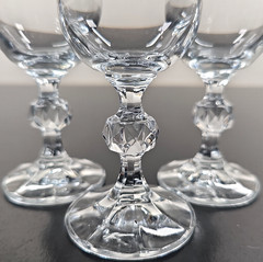 (8) Import Assoc Claudia Cordial Glasses Set Vintage Ball Stemware Bar Retro Lot