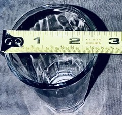 VINTAGE LIBBEY CRISA Clear Glass Bottom Panel Octagon Set Of 2