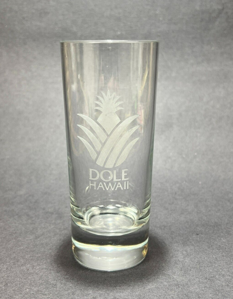 Dole Hawaii Libbey Juice Clear Glass 7 oz Souvenir Etched Logo