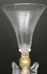 RARE Signed William Gudenrath NYC 1996 Dragonfly Wine Glass CMOG