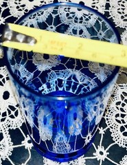 RARE CLASSIC LIBBEY BANGLES Cobalt Blue Highball Granny Core Tumbler Glass