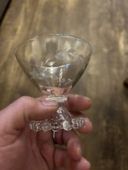 Set 8 Anchor Hocking Berwick Boopie Ball Laurel Leaf Sherbet Champagne Stemware
