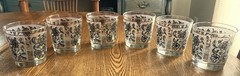 1960’s MCM LIBBEY ELCYDA Set of 6 Low Ball Cocktail Glasses
