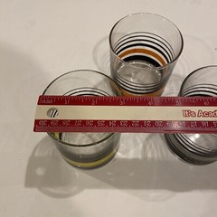 Pierre Cardin Vintage Sasaki Lowball Drinking Glasses Rare Gradient Striped 3