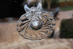 Fostoria Colonial Dame Clear Blown Glass Water Goblets Swirl Stem Set of 7