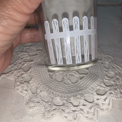 Vtg Hazel Atlas Scottie Dog Drinking Glass Terrier Picket Fence 50’s Lot of 2