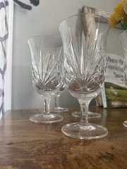 6 Gorham Cherrywood Clear Crystal Iced Tea Glass Goblet(s), 6 7/8” Clean!