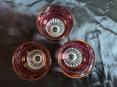 MCM Cranberry Celestial Rock Glasses – Set Of 3