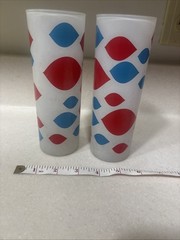 Set Of Two Frost Highball Dairy Queen Glasses Vintage