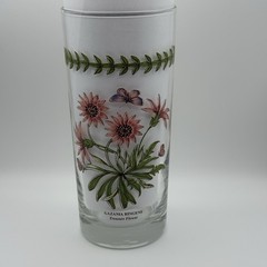 Vintage Botanic Garden Glass Tumbler Set/3-Cyclamen, Gazania & Rosa