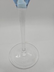 Royal Gallery Crystal Wine Glass 9″ Icy Blue Etched Grapevine RGA2 -…