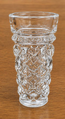 Clear Glass Shot Glass Diamond Cut Pattern Round Drinking Tumbler