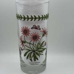 Vintage Botanic Garden Glass Tumbler Set/3-Cyclamen, Gazania & Rosa