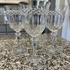 (4) Clara By Galway Irish Crystal Water Goblets 7.75”