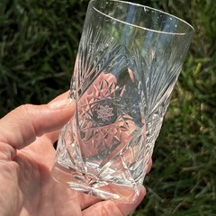 American Brilliant Period Cut Crystal Whiskey Wine Juice Cocktail Glass Star Cup