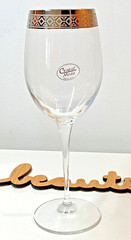 Vintage Cristal Mode Italian Made Silver/Platinum Etched Rim Wine Glasses