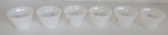 Set of 6 Vintage Dynaware Pyr-O-Rey Custard Cups Brown Daisy Flower, 2 1/4″ Tall