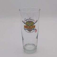 Guy Fieri American Kitchen Bar Pint Glass 6.75in Skull Restaurant Drinkware