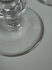 13 Val St Saint Lambert State Plain Water Large Goblet Glass Crystal Vintage