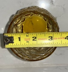 Vintage Anchor Hocking Milano Amber Yellow Roly Poly 8 oz Set Of 2