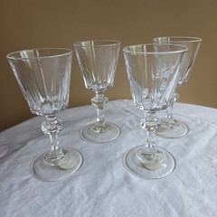 4 Vintage Princess House Crystal Esprit Cordial Glasses NOS