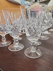 Set Of 4 Stuart Crystal Glengarry Cambridge Cut Pattern Wine Glasses 5.5″