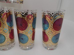 8 Vintage Marion V. Dorn Art Deco Barware Glasses Tumblers