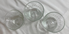 Anchor Hocking Laurel Gray Cut 6 oz Juice Glasses Set of 3 Replacments