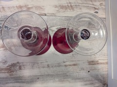 Artland Iris Ruby Red Seeded Bubble Glass Water Goblets – Set of 2 – 8 1/8″