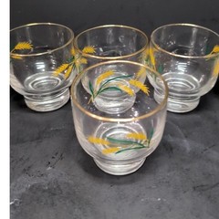 International China Viking Wheat Stackable Glasses, Set of 6, Midcentury Tumbler